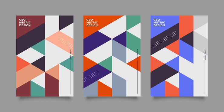 Vector design cover template with geometric shape