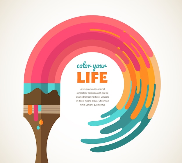 Vector design, creative, idea and color concept illustration