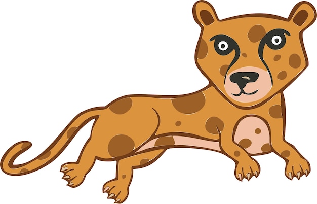 Vector design cute jaguar . small icon for stock.