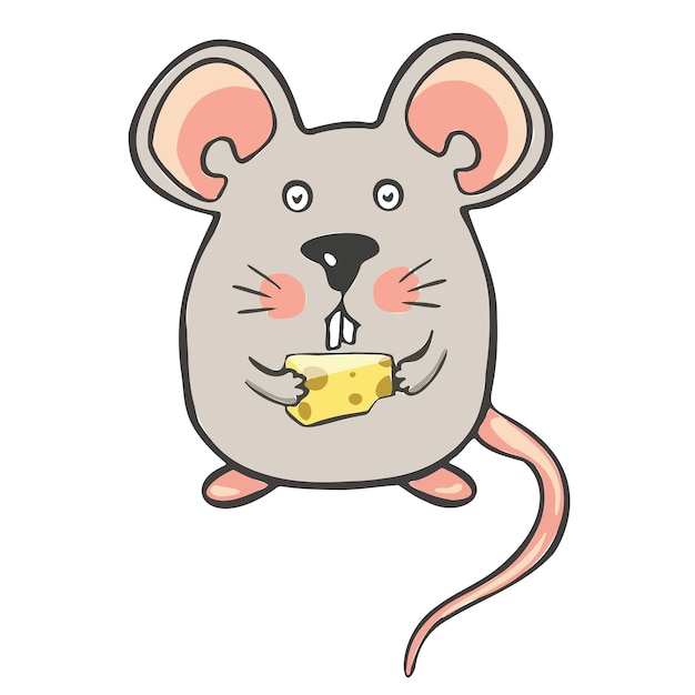 Design Cute mouse. small icon for stock.