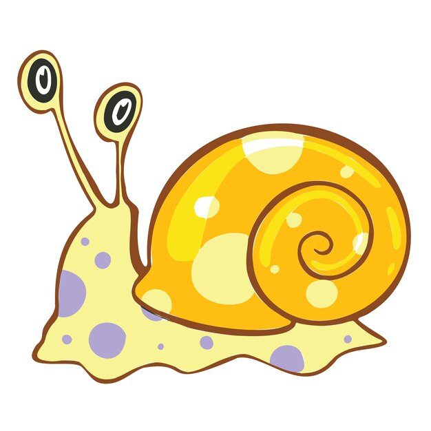 Design Cute Snail. small icon for stock.