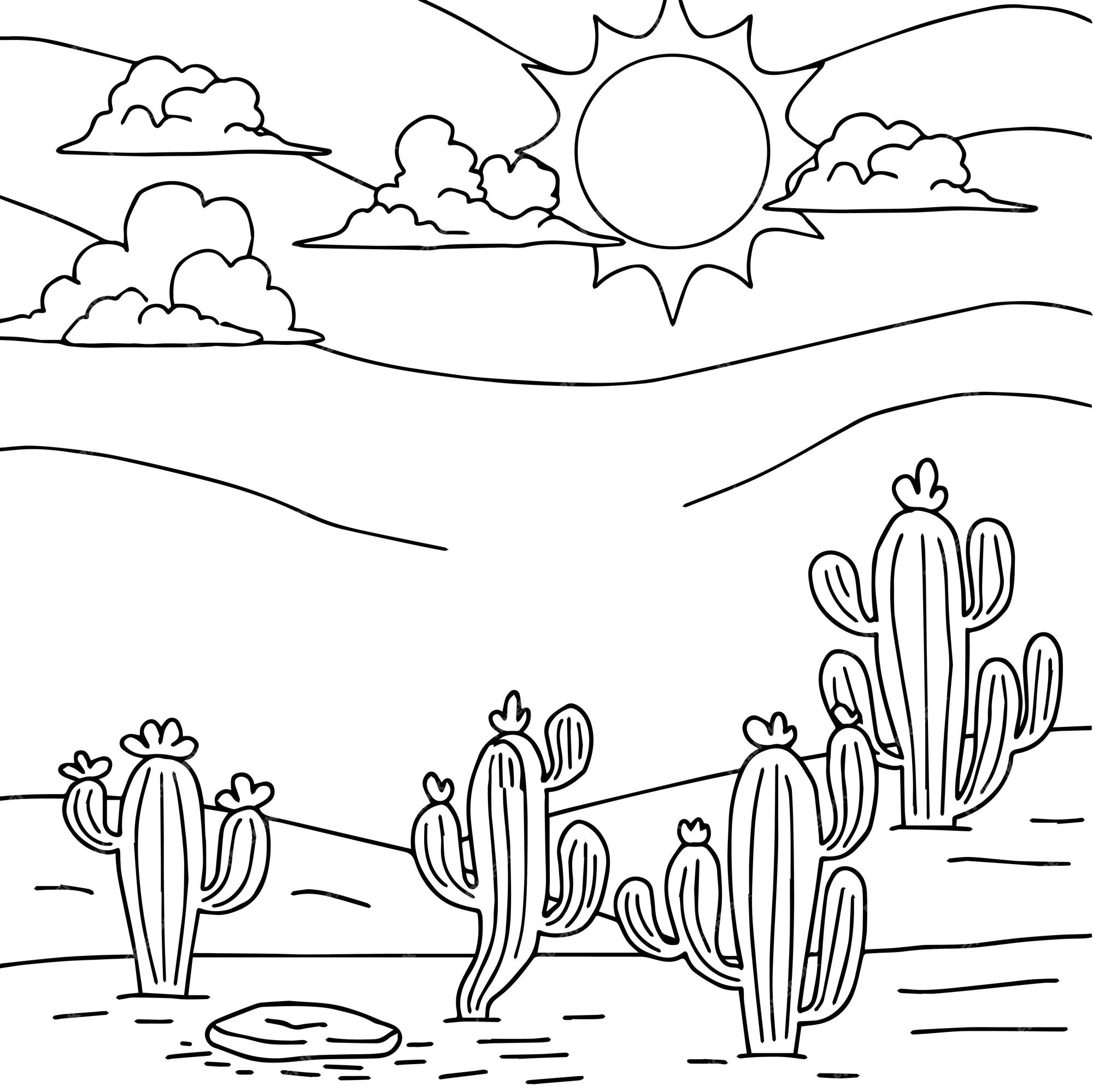 desert coloring pages for preschoolers