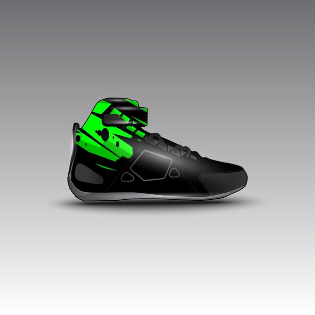 Design di scarpe da corsa drag con motivo vettoriale gravis racing