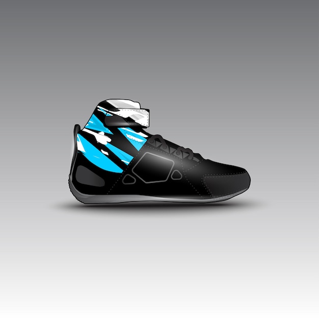 Vettore design di scarpe da corsa drag con motivo vettoriale gravis racing