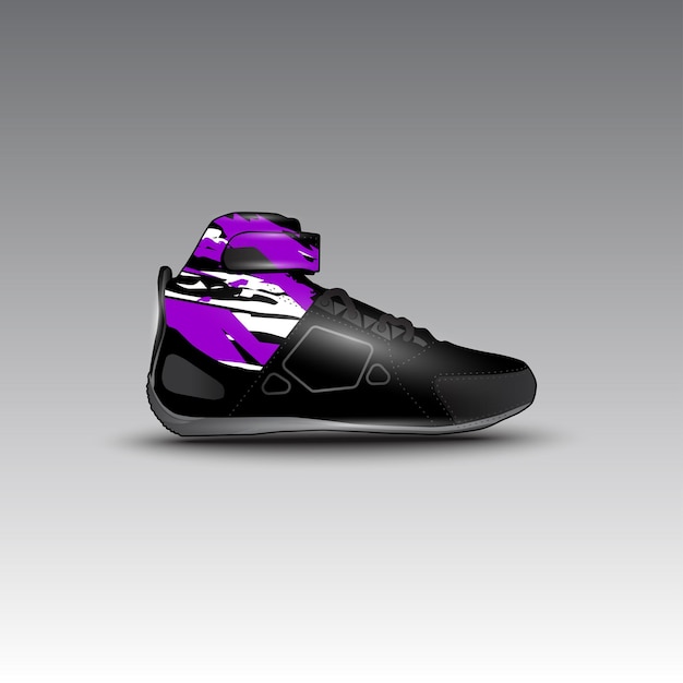 Vettore design di scarpe da corsa drag con motivo vettoriale gravis racing