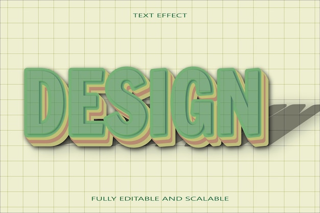 Design editable text effect 3d dimension emboss vintage style