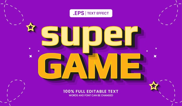 編集可能なテキストエフェクトゲームテキストベクトルイラストレーションを設計する.