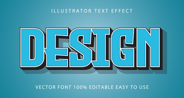 Design  editable text effect