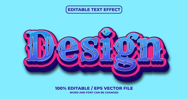 Design editable text effect