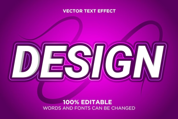 Design editable text effect