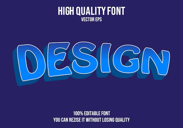 Design editable text font Effect