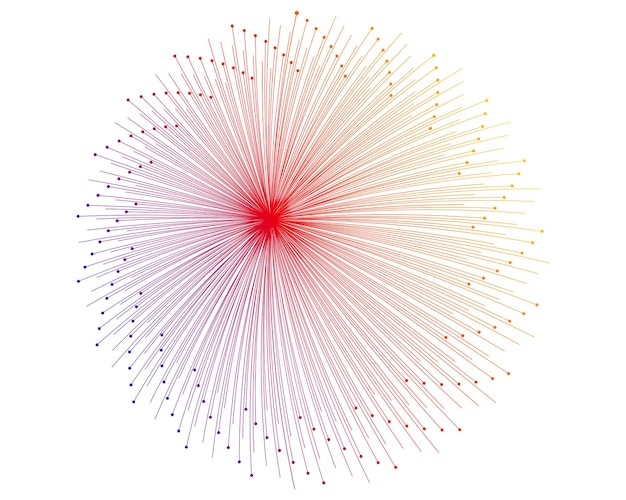 Design element circle Isolated bold vector colors ring from Flower sea tech form Abstract glow wavy stripes of many glittering swirl created using Blend Tool Vector illustration EPS10