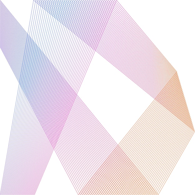 Элемент дизайна Изогнутые острые углы волнуют много линий Абстрактные вертикальные ломаные полосы на белом фоне изолированы Креативное линейное искусство Векторная иллюстрация EPS 10 Цветовая линия, созданная с помощью инструмента Blend Tool