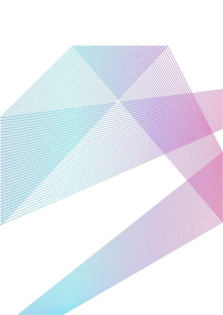 Design element Curved sharp corners wave many lines Abstract vertical broken stripes on white background isolated Creative line art Vector illustration EPS 10 Colors line created using Blend Tool