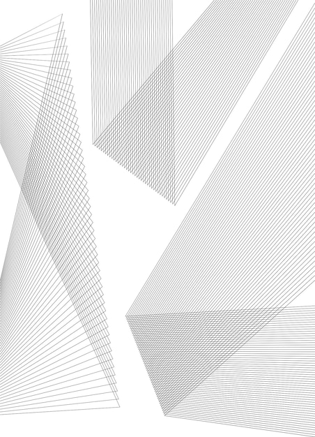Design element Gebogen scherpe hoeken golf veel lijnen Abstracte verticale gebroken strepen op witte achtergrond geïsoleerd Creatieve lijntekeningen Vector illustratie EPS 10 Kleurenlijn gemaakt met Blend