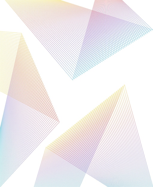 Design element Gebogen scherpe hoeken golven veel lijnen Abstracte verticale gebroken strepen op witte achtergrond geïsoleerd Creatieve lijntekeningen Vector illustratie EPS 10 Kleurenlijn gemaakt met Blend Tool