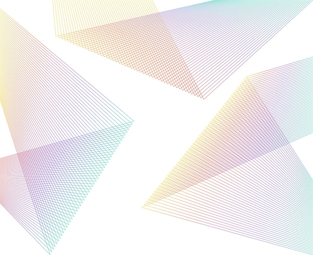 Design element Gebogen scherpe hoeken golven veel lijnen Abstracte verticale gebroken strepen op witte achtergrond geïsoleerd Creatieve lijntekeningen Vector illustratie EPS 10 Kleurenlijn gemaakt met Blend Tool