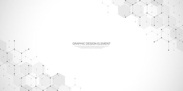 The design element of hexagonal shape