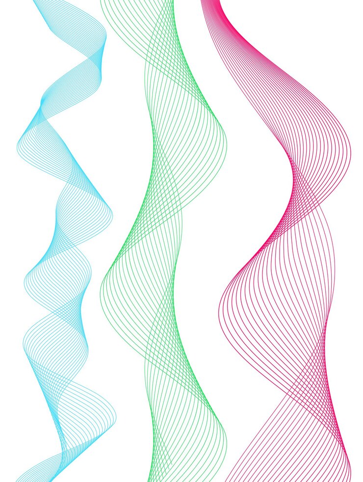 Design element many wavy lines tape effect21