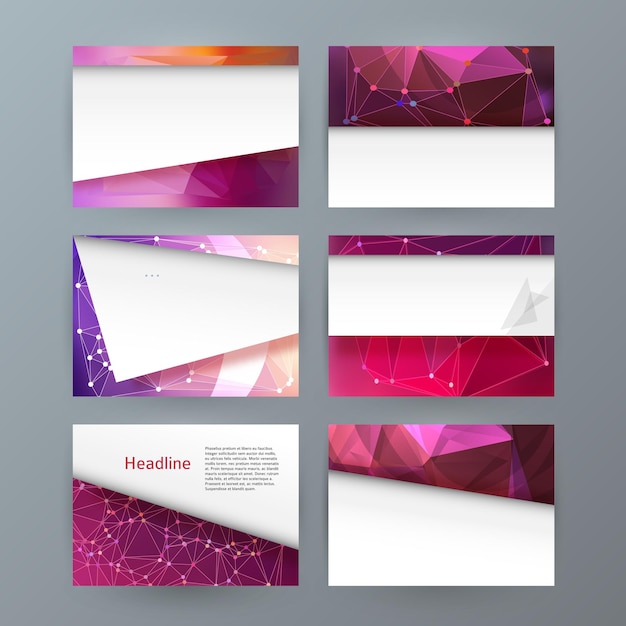 Design element powerpoint precentation template horizontal banner background13