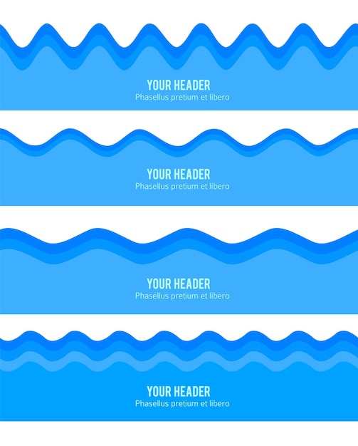 デザイン要素リボン青い水海 background25