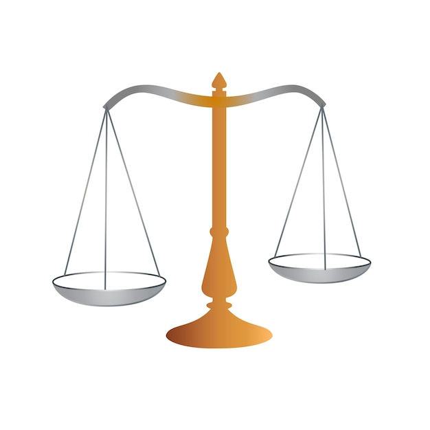 Design element symbol scales legal icon law theme