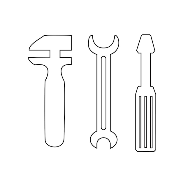 Vector design element symbol wrench tools locksmith icon car service03