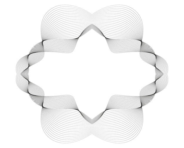 design element wave lines guilloche curve line background circle for pattern branding frame border fluid gradient protective document layers simbol object colorful 3d layered modern tech