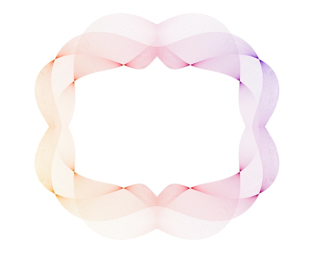 design element wave lines guilloche curve line background circle for pattern branding frame border fluid gradient protective document layers simbol object colorful 3d layered modern tech