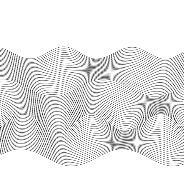 Vector design element wave many parallel lines wavy form18