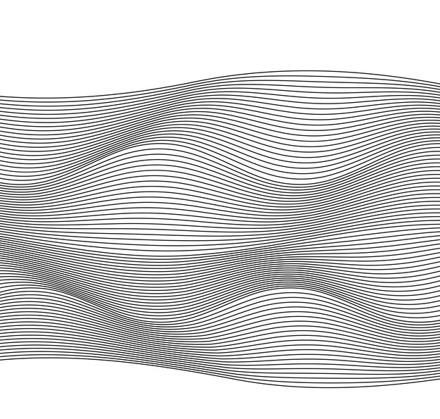 Design element Wave veel parallelle lijnen golvende vorm14