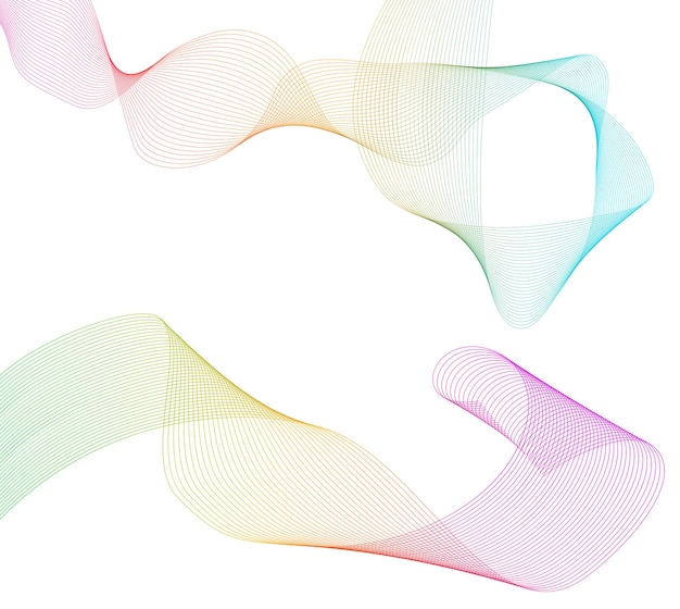 Vector design element wavy lines form spiral ribbon effect 3d15