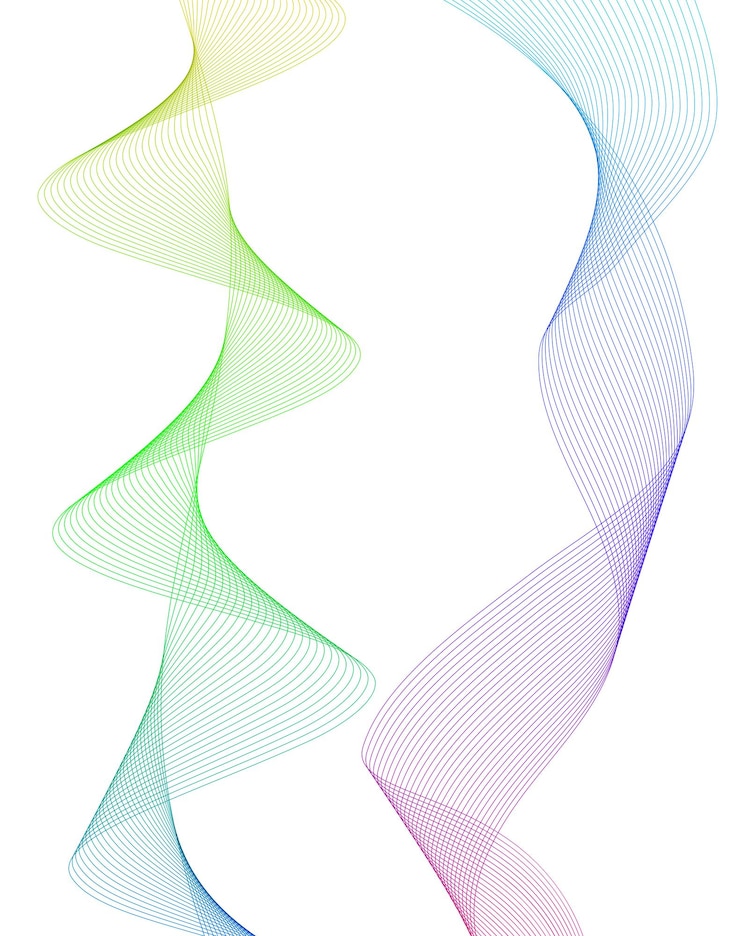Vector デザイン要素波線テープmotion32
