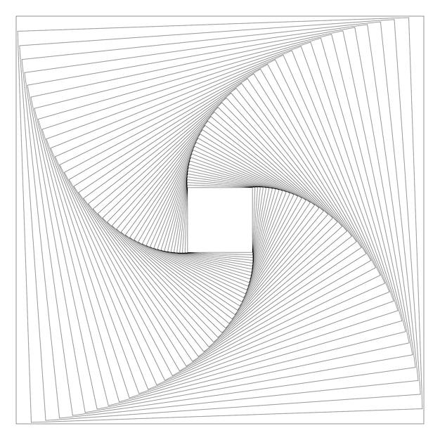 Vector design element wavy ribbon from many lines08