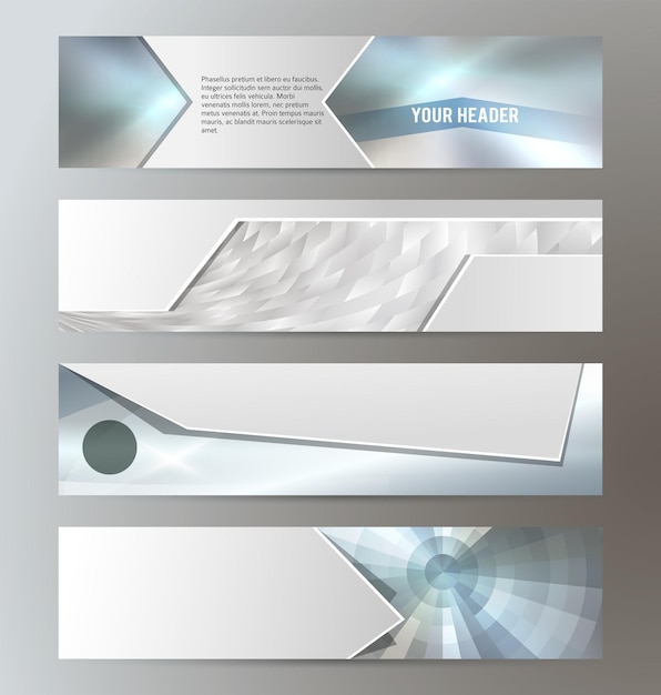 Vector design element website header horizontale banner background05
