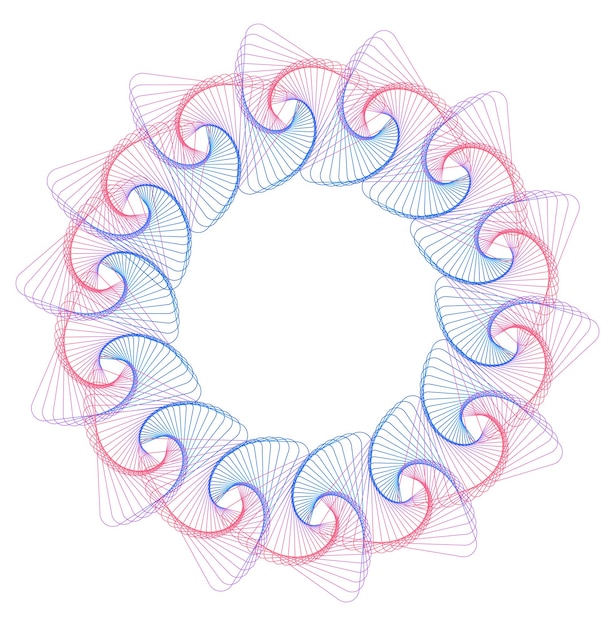 Design elementen Golf van vele paarse lijnen cirkel ring Abstracte verticale golvende strepen op witte achtergrond geïsoleerd Vector illustratie EPS 10 Kleurrijke golven met lijnen gemaakt met Blend Too