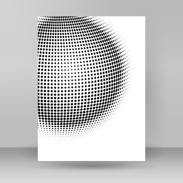 Design elementen symbool Bewerkbaar pictogram Halftone cirkels halftoon puntpatroon op witte achtergrond