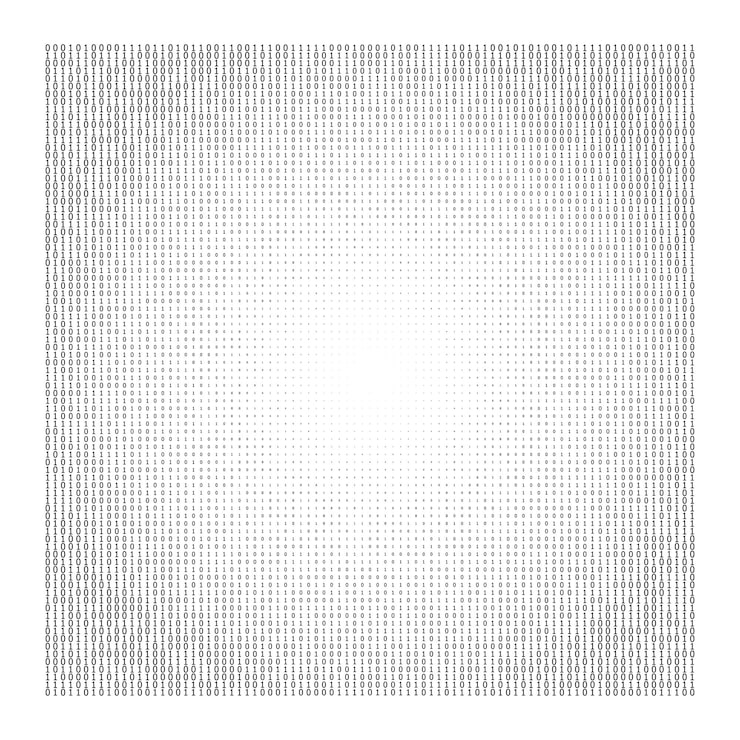 Vector design elements binary computer code halftone pattern dark background vector illustration eps 10 frame with digital data cryptography texture for technology electronic network algorithm