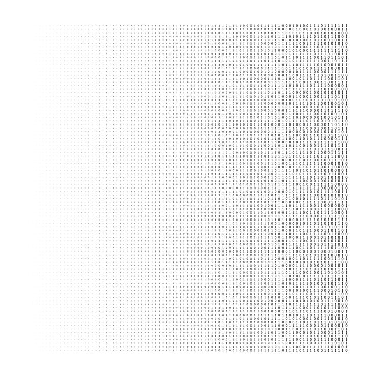 Vector design elements binary computer code halftone pattern dark background vector illustration eps 10 frame with digital data cryptography texture for technology electronic network algorithm