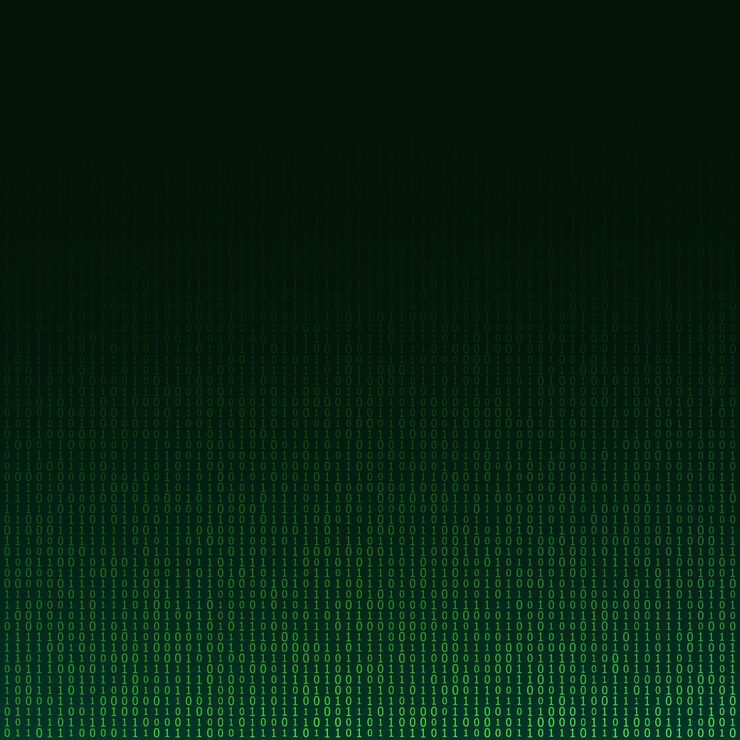 Vector design elements binary computer code halftone pattern dark background vector illustration eps 10 frame with digital data cryptography texture for technology electronic network algorithm