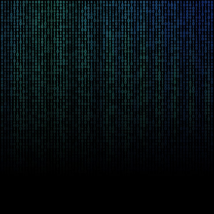 Vector design elements binary computer code halftone pattern dark background vector illustration eps 10 frame with digital data cryptography texture for technology electronic network algorithm