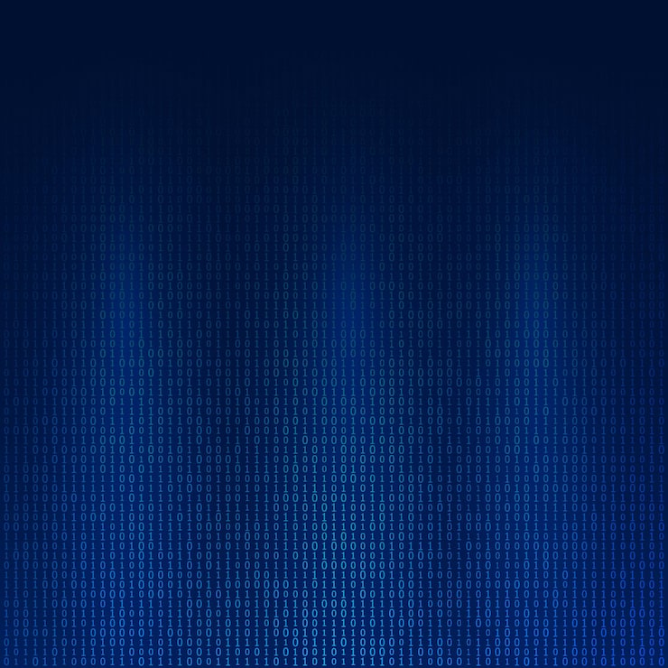 Vector design elements binary computer code halftone pattern dark background vector illustration eps 10 frame with digital data cryptography texture for technology electronic network algorithm