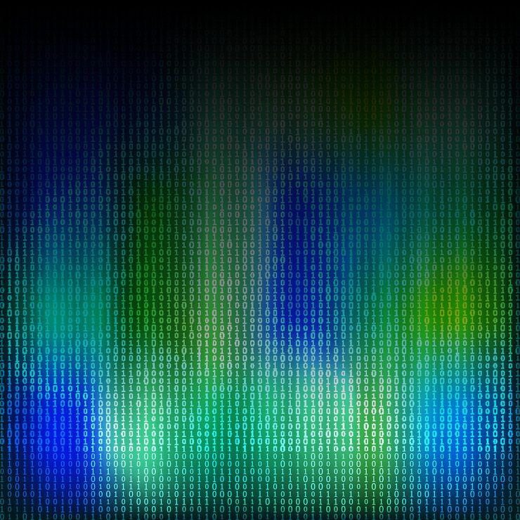 Vector design elements binary computer code halftone pattern dark background vector illustration eps 10 frame with digital data cryptography texture for technology electronic network algorithm