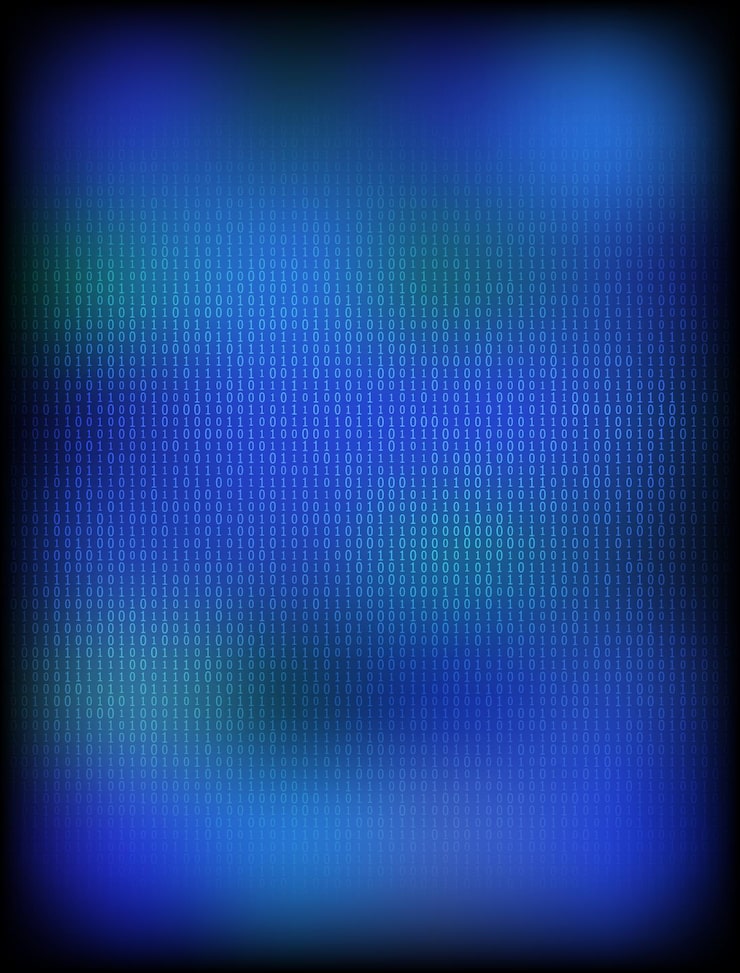 Vector design elements binary computer code halftone pattern dark background vector illustration eps 10 frame with digital data cryptography texture for technology electronic network algorithm
