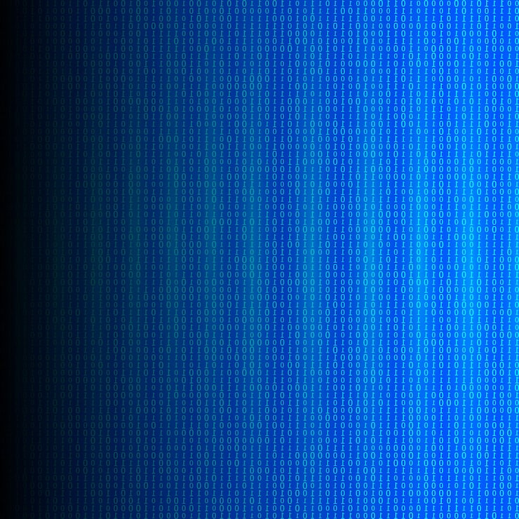 Vector 设计元素 二进制计算机代码 半色图案 黑色背景 矢量插图 eps 10框与数字数据密码技术电子网络算法