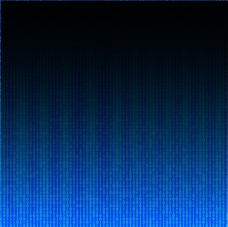 Vector design elements binary computer code halftone pattern dark background vector illustration eps 10 frame with digital data cryptography texture for technology electronic network algorithm