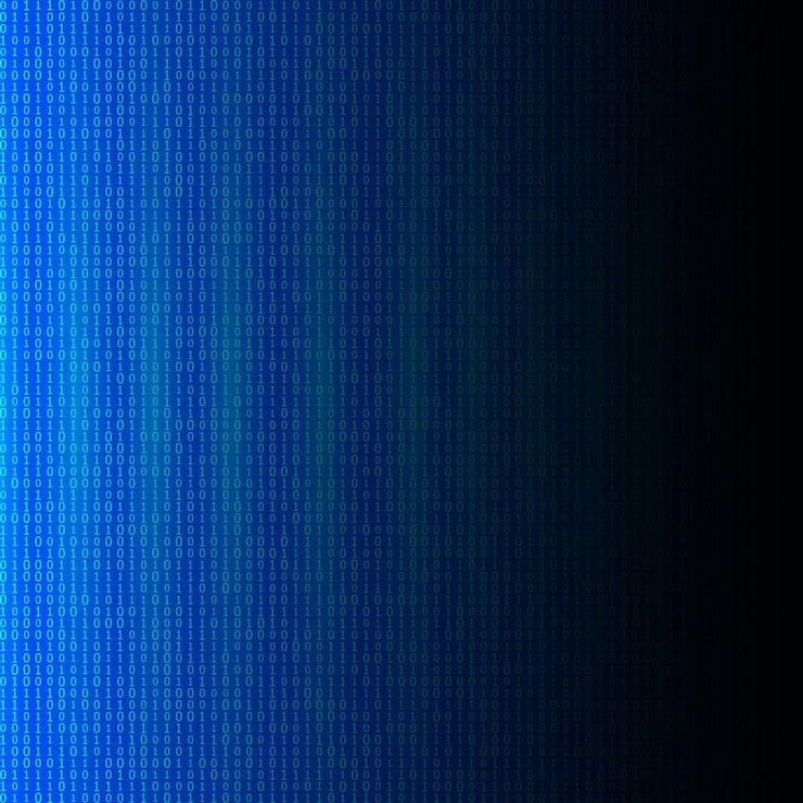 Vector design elements binary computer code halftone pattern dark background vector illustration eps 10 frame with digital data cryptography texture for technology electronic network algorithm