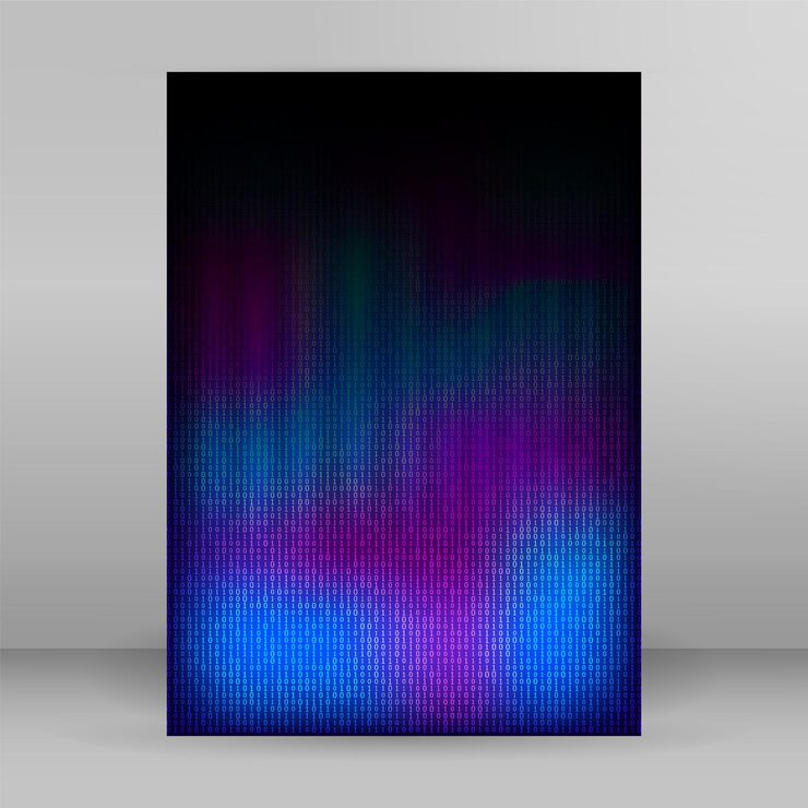 Vector 设计元素 二进制计算机代码 半色图案 黑色背景 矢量插图 eps 10框与数字数据密码技术电子网络算法