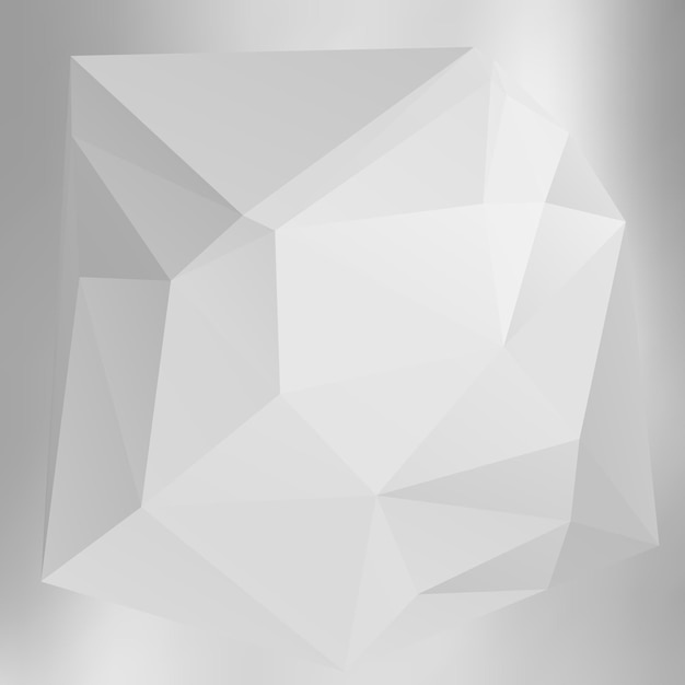Vettore elementi di design presentazione di modelli di business facile illustrazione vettoriale modificabile layout eps 10 per brochure monohrome triangolo effetto 3d reticolo cristallino su sfondo bianco grigio sfumato bianco