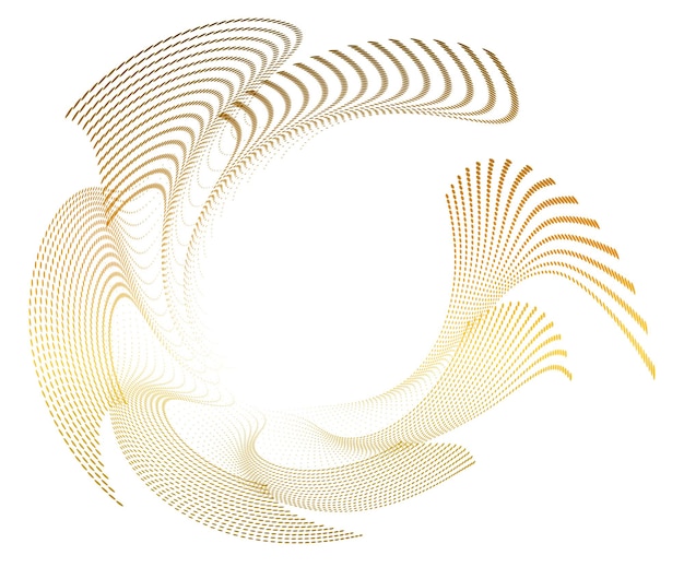 Design elements Circle ring rotation Abstract vertical wavy stripes on white background isolated Vector illustration EPS 10